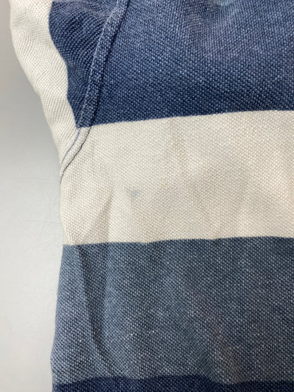【中古品】【メンズ】 ASH CREEK アッシュ クリーク LS BORDER POLO SHIRT 長袖 ボーダー ポロシャツ トップス 146-260626-jt-14-min サイズ：L カラー：ブルー系 万代Net店