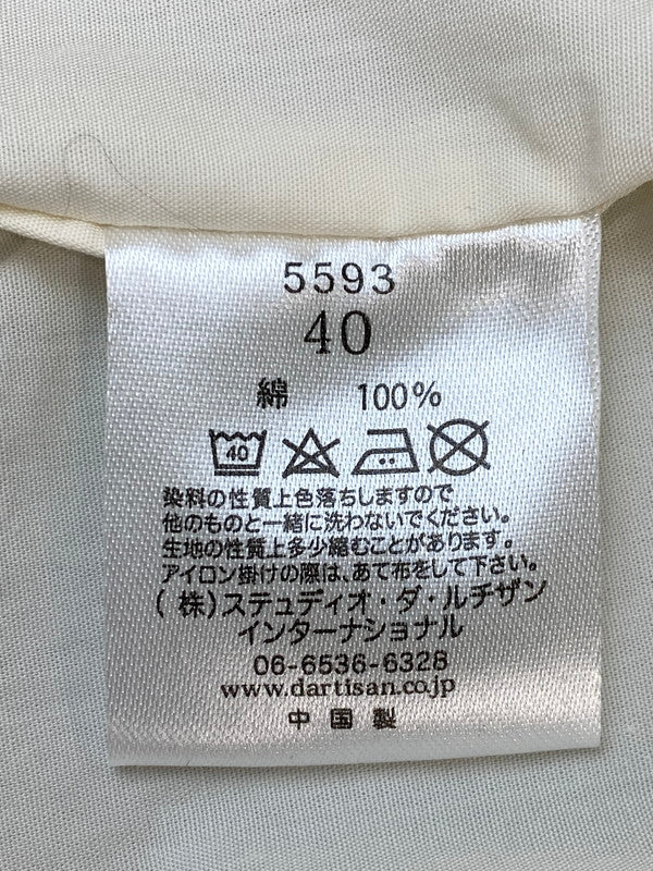 【中古品】【メンズ】 STUDIO D'ARTISAN ステュディオダルチザン SEA RUNNER SS SHIRT シーランナー ショートスリーブ シャツ メンズ 半袖シャツ 145-260704-hu-51-min サイズ：40 カラー：クリーム 万代Net店