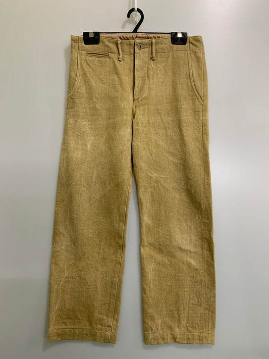 【中古品】【メンズ】 SAMURAI JEANS サムライジーンズ チノパンツ S041CP メンズ ボトムス デニム 156-260704-hu-13-min サイズ：34 カラー：イエロー系 万代Net店