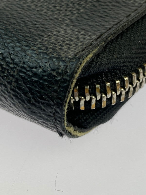 【中古品】【メンズ/レディース】 LOUIS VUITTON ルイ・ヴィトン LONG WALLET N63077 CA0182 ダミエグラフィット ジッピーオーガナイザー 長財布 179-260316-yn-23-min カラー：ブラック 万代Net店