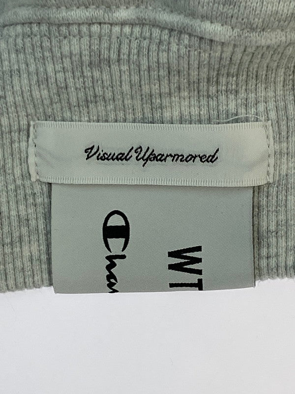 【中古品】【メンズ】 WTAPS ダブルタップス × CHAMPION チャンピオン HOODED SWEATSHIRT C8-D107 フーデッド スウェットシャツ メンズ トップス パーカー 142-260311-em-27-min サイズ：M カラー：ライトグレー 万代Net店