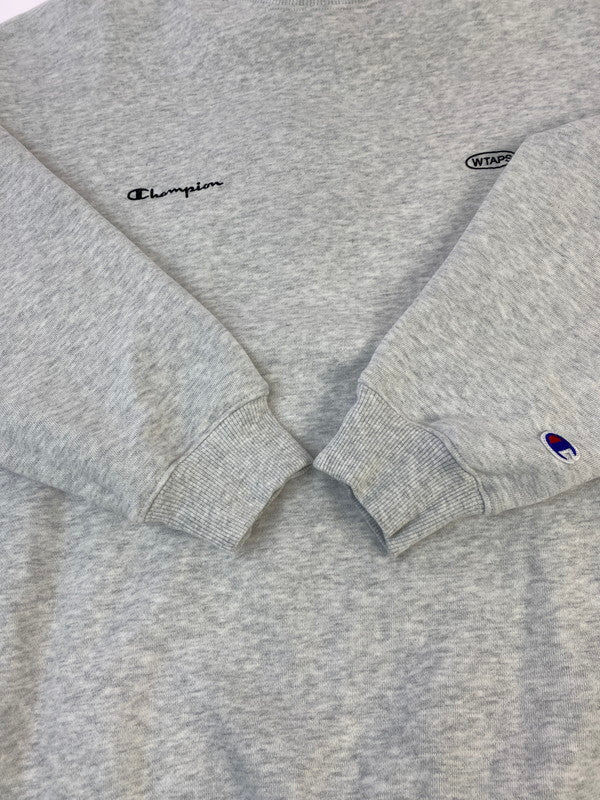 【中古品】【メンズ】 WTAPS ダブルタップス × CHAMPION チャンピオン ACADEMY CREW NECK C8-D016 アカデミー クルーネック メンズ トップス スウェット トレーナー 142-260311-em-25-min サイズ：XL カラー：ライトグレー 万代Net店