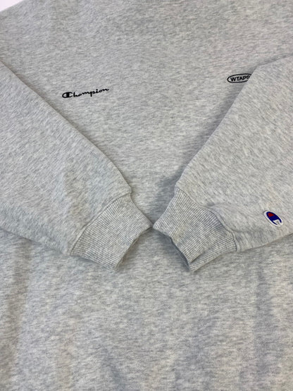 【中古品】【メンズ】 WTAPS ダブルタップス × CHAMPION チャンピオン ACADEMY CREW NECK C8-D016 アカデミー クルーネック メンズ トップス スウェット トレーナー 142-260311-em-25-min サイズ：XL カラー：ライトグレー 万代Net店