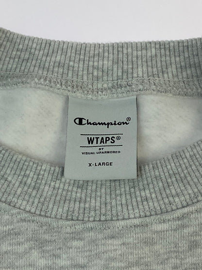 【中古品】【メンズ】 WTAPS ダブルタップス × CHAMPION チャンピオン ACADEMY CREW NECK C8-D016 アカデミー クルーネック メンズ トップス スウェット トレーナー 142-260311-em-25-min サイズ：XL カラー：ライトグレー 万代Net店
