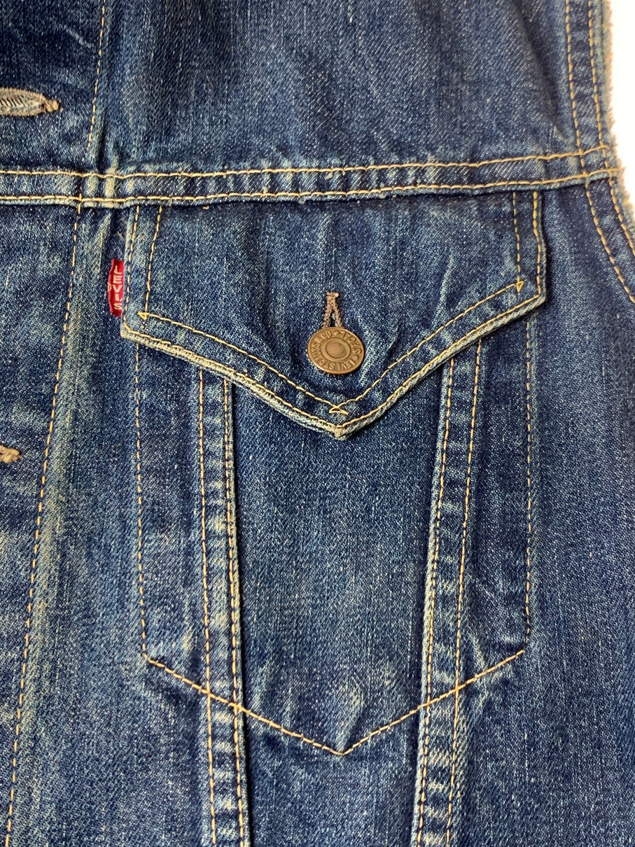 【中古品】【メンズ】 Levi's リーバイス 60S 3RD TYPE DENIM JACKET 60年代 デニムジャケット 袖カットオフ メンズ ベスト 146-260311-em-09-min カラー：インディゴブルー 万代Net店