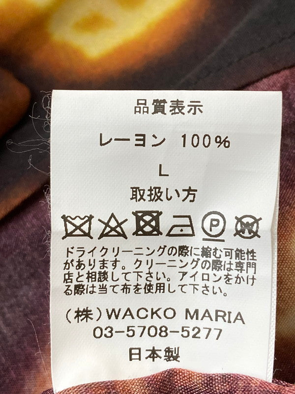 【中古品】【メンズ】 WACKO MARIA ワコマリア × GHOST IN THE SHELL2 攻殻機動隊 SS HAWAIIAN SHIRT ハワイアンシャツ 142-260314-zi-03-min サイズ：L カラー：ホワイト/ブラック系 万代Net店