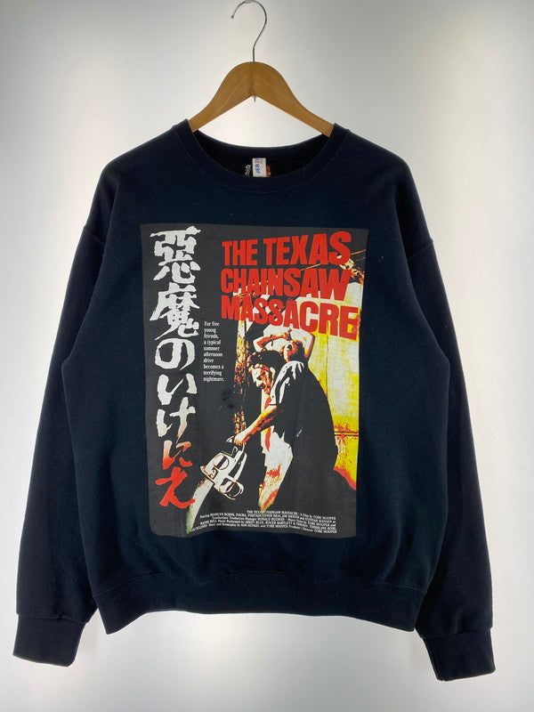 【中古品】【メンズ】 WACKO MARIA ワコマリア THE TEXAS CHAINSAW MASSACRE SWEAT SHIRT テキサス チェーンソー マサカー スウェットシャツ メンズ 長袖 トレーナー トップス 142-260311-em-26-min サイズ：L カラー：ブラック 万代Net店