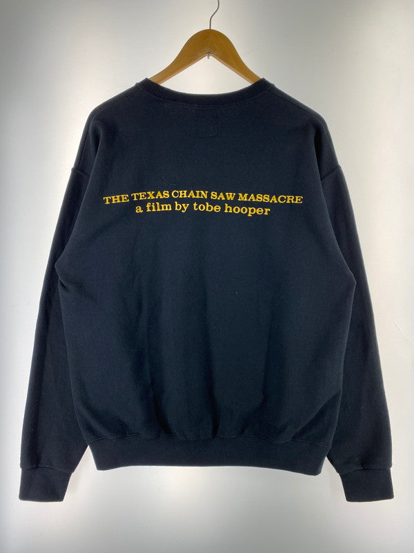 【中古品】【メンズ】 WACKO MARIA ワコマリア THE TEXAS CHAINSAW MASSACRE SWEAT SHIRT テキサス チェーンソー マサカー スウェットシャツ メンズ 長袖 トレーナー トップス 142-260311-em-26-min サイズ：L カラー：ブラック 万代Net店