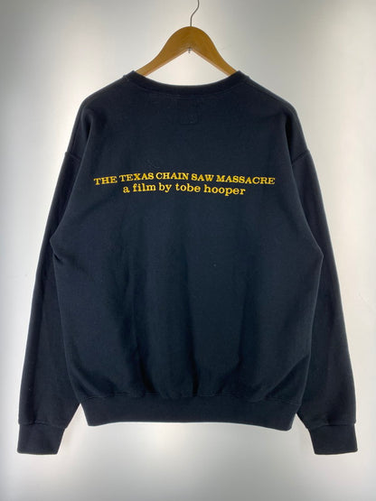 【中古品】【メンズ】 WACKO MARIA ワコマリア THE TEXAS CHAINSAW MASSACRE SWEAT SHIRT テキサス チェーンソー マサカー スウェットシャツ メンズ 長袖 トレーナー トップス 142-260311-em-26-min サイズ：L カラー：ブラック 万代Net店