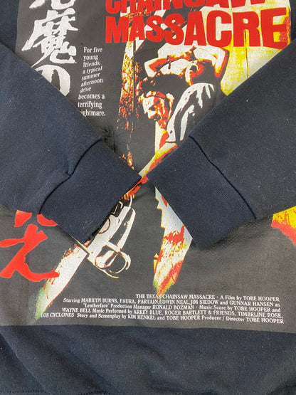 【中古品】【メンズ】 WACKO MARIA ワコマリア THE TEXAS CHAINSAW MASSACRE SWEAT SHIRT テキサス チェーンソー マサカー スウェットシャツ メンズ 長袖 トレーナー トップス 142-260311-em-26-min サイズ：L カラー：ブラック 万代Net店