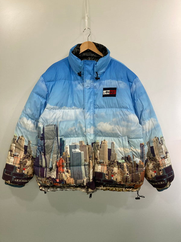 【中古品】【メンズ】 AWAKE NY × TOMMY JEANS PUFFER JACKET アウェイクニューヨーク トミージーンズ パファージャケット アウター 142-260313-yn-24-min サイズ：XL カラー：ライトブルー/ブラック 万代Net店