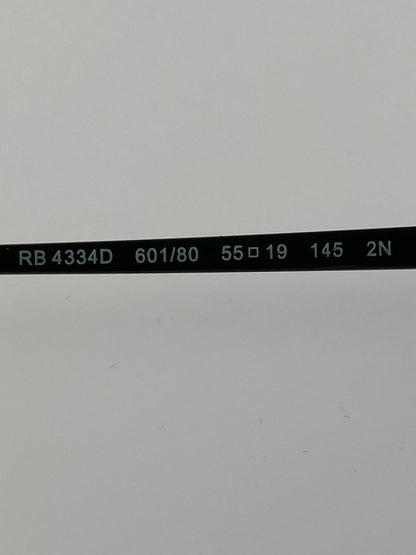 【中古品】【メンズ】 Ray-Ban レイバン ブルーレンズ サングラス RB4334D 55□19-145 メガネ ファッション 203-260318-em-26-min カラー：ブラック/ブルー 万代Net店