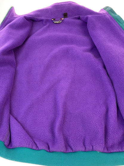 【中古品】【メンズ】 patagonia パタゴニア シェルドシンチラ フリースライナー ナイロンジャケット 28119 80S USA製 メンズ アウター 144-260311-em-33-min サイズ：12 カラー：ターコイズ 万代Net店