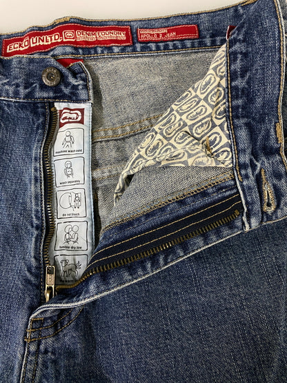 【現状渡し品】【メンズ】 ECHO UNLTD エコー アンリミテッド DENIM CARGO PANTS デニム カーゴ パンツ メンズ ボトムス ジーンズ 157-260720-em-22-min サイズ：32 カラー：インディゴ 万代Net店