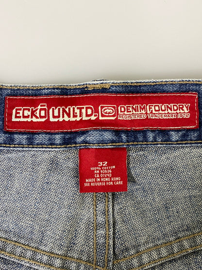 【現状渡し品】【メンズ】 ECHO UNLTD エコー アンリミテッド DENIM CARGO PANTS デニム カーゴ パンツ メンズ ボトムス ジーンズ 157-260720-em-22-min サイズ：32 カラー：インディゴ 万代Net店