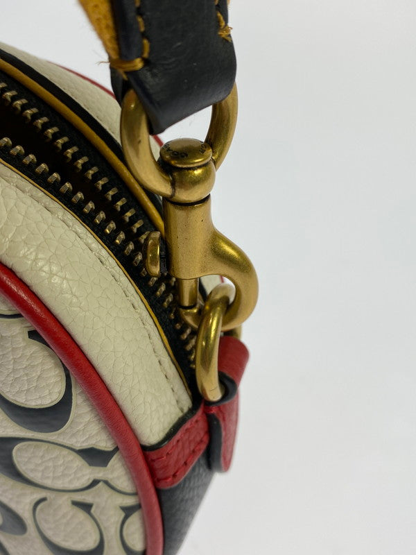 【中古品】【レディース】 COACH コーチ KEITH HARING MICKY MOUSE CROSSBODY BAG K2081-4888 キースヘリング クロスボディーバッグ ショルダーバッグ カバン 180-260313-yn-18-min カラー：アイボリー 万代Net店