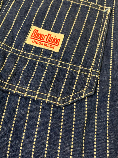 【中古品】【メンズ】 The REAL McCOY'S ザリアルマッコイズ 8HOUR UNION エイトアワーユニオン ウォバッシュストライプ ペインターパンツ ボトムス 156-260312-SH-19-min カラー：ネイビー 万代Net店
