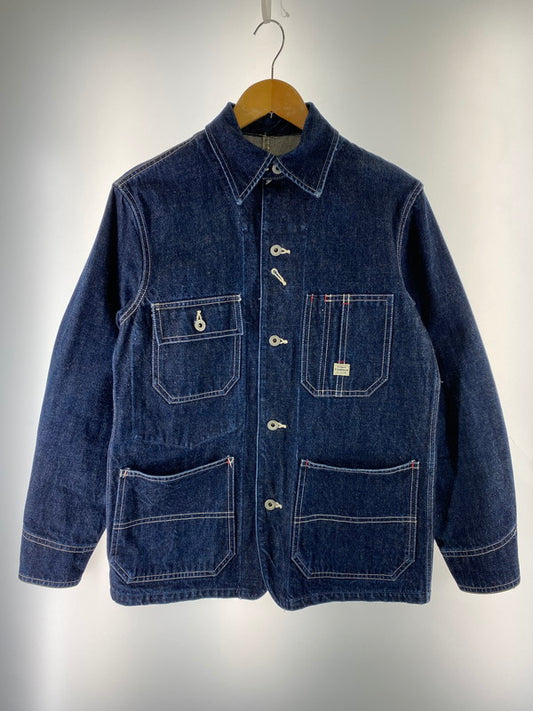 【中古品】【メンズ】 CUSHMAN クッシュマン DENIM COVERALL 21901 デニム カバーオール メンズ アウター ジャケット 145-260311-em-34-min サイズ：L カラー：インディゴブルー 万代Net店
