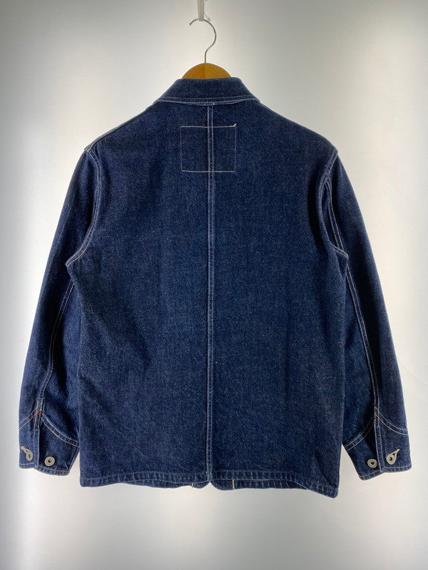 【中古品】【メンズ】 CUSHMAN クッシュマン DENIM COVERALL 21901 デニム カバーオール メンズ アウター ジャケット 145-260311-em-34-min サイズ：L カラー：インディゴブルー 万代Net店