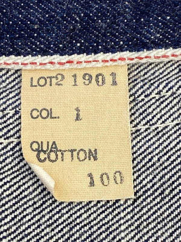 【中古品】【メンズ】 CUSHMAN クッシュマン DENIM COVERALL 21901 デニム カバーオール メンズ アウター ジャケット 145-260311-em-34-min サイズ：L カラー：インディゴブルー 万代Net店