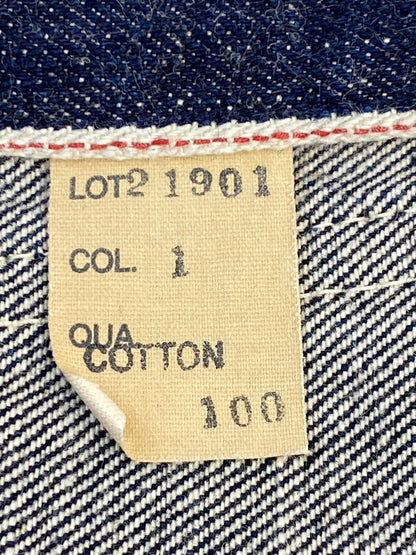 【中古品】【メンズ】 CUSHMAN クッシュマン DENIM COVERALL 21901 デニム カバーオール メンズ アウター ジャケット 145-260311-em-34-min サイズ：L カラー：インディゴブルー 万代Net店