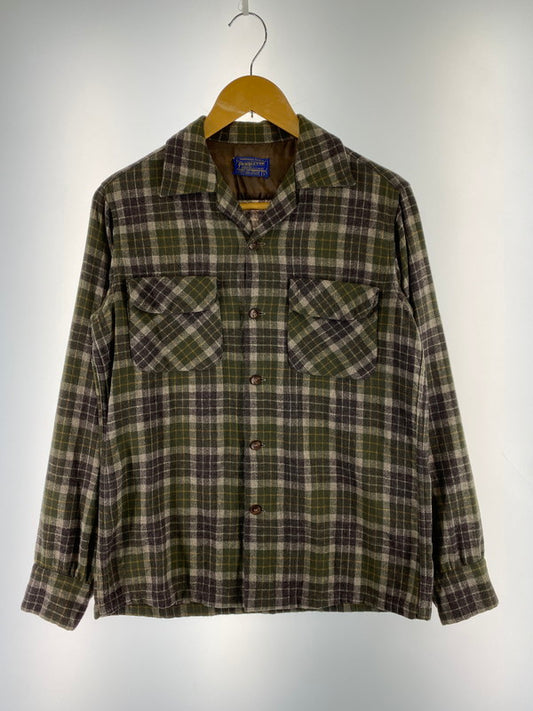 【中古品】【メンズ】 PENDLETON ペンドルトン BOARD SHIRT 50'S ボードシャツ 50年代 ヴィンテージ メンズ 長袖 シャツ 146-260311-em-36-min サイズ：S カラー：ブラウン系（チェック柄） 万代Net店