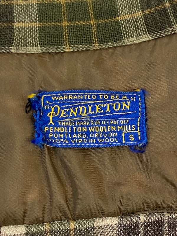 【中古品】【メンズ】 PENDLETON ペンドルトン BOARD SHIRT 50'S ボードシャツ 50年代 ヴィンテージ メンズ 長袖 シャツ 146-260311-em-36-min サイズ：S カラー：ブラウン系（チェック柄） 万代Net店