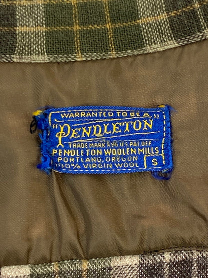 【中古品】【メンズ】 PENDLETON ペンドルトン BOARD SHIRT 50'S ボードシャツ 50年代 ヴィンテージ メンズ 長袖 シャツ 146-260311-em-36-min サイズ：S カラー：ブラウン系（チェック柄） 万代Net店