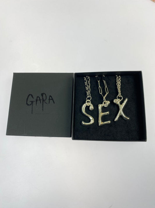 【中古品】【メンズ/レディース】 GARA ALPHABET NECKLACE ガラ アルファベット ネックレス アクセサリー 192-260316-yn-25-min カラー：シルバー 万代Net店
