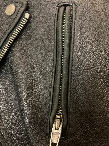 【中古品】【メンズ】 BALENCIAGA バレンシアガ AINT BIKET JACKET 18SS 485711 TWH15 ペインテッドバイカージャケット アウター 141-260313-yn-25-min サイズ：44 カラー：ブラック 万代Net店