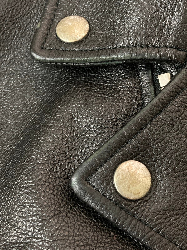 【中古品】【メンズ】 BALENCIAGA バレンシアガ AINT BIKET JACKET 18SS 485711 TWH15 ペインテッドバイカージャケット アウター 141-260313-yn-25-min サイズ：44 カラー：ブラック 万代Net店