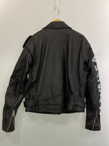 【中古品】【メンズ】 BALENCIAGA バレンシアガ AINT BIKET JACKET 18SS 485711 TWH15 ペインテッドバイカージャケット アウター 141-260313-yn-25-min サイズ：44 カラー：ブラック 万代Net店