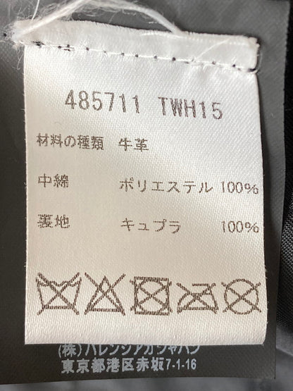 【中古品】【メンズ】 BALENCIAGA バレンシアガ AINT BIKET JACKET 18SS 485711 TWH15 ペインテッドバイカージャケット アウター 141-260313-yn-25-min サイズ：44 カラー：ブラック 万代Net店