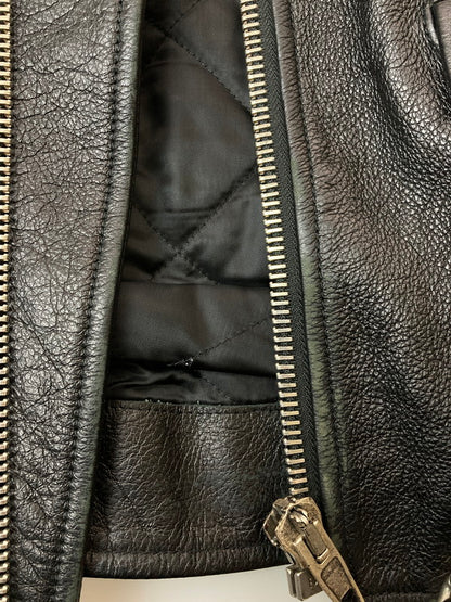 【中古品】【メンズ】 BALENCIAGA バレンシアガ AINT BIKET JACKET 18SS 485711 TWH15 ペインテッドバイカージャケット アウター 141-260313-yn-25-min サイズ：44 カラー：ブラック 万代Net店