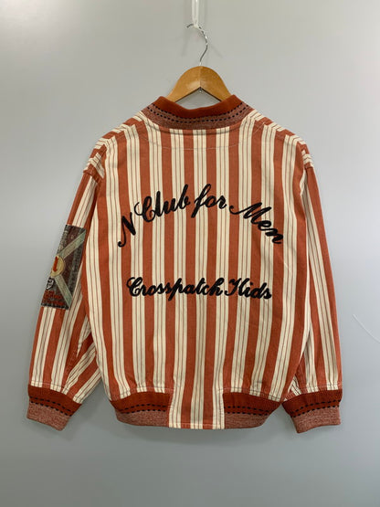 【中古品】【メンズ】 NICOLE CLUB ニコル クラブ ストライプジャケット メンズ アウター 140-260703-hu-35-min サイズ：タグ印字消えのため不明 カラー：オレンジ系/クリーム（ストライプ） 万代Net店
