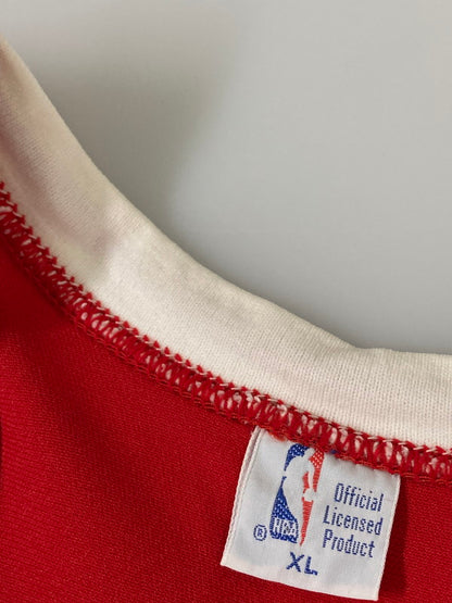 【中古品】【メンズ】 NBA エヌビーエー JORDAN JERSEY SAND KNIT 80'S ジョーダン ジャージー サンド ニット メンズ タンクトップ バスケットボール 146-260311-em-50-min サイズ：XL カラー：レッド 万代Net店