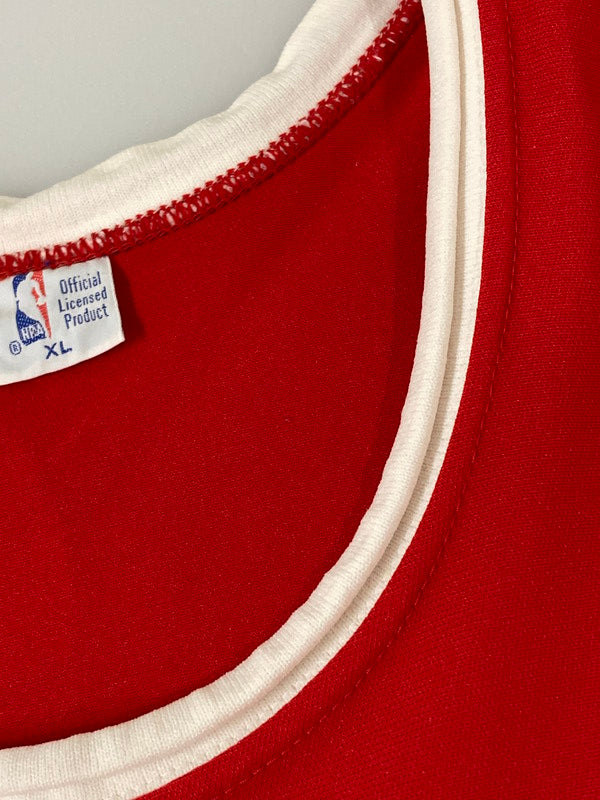 【中古品】【メンズ】 NBA エヌビーエー JORDAN JERSEY SAND KNIT 80'S ジョーダン ジャージー サンド ニット メンズ タンクトップ バスケットボール 146-260311-em-50-min サイズ：XL カラー：レッド 万代Net店