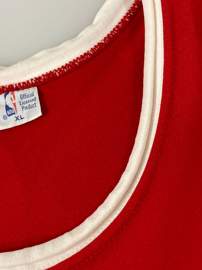【中古品】【メンズ】 NBA エヌビーエー JORDAN JERSEY SAND KNIT 80'S ジョーダン ジャージー サンド ニット メンズ タンクトップ バスケットボール 146-260311-em-50-min サイズ：XL カラー：レッド 万代Net店