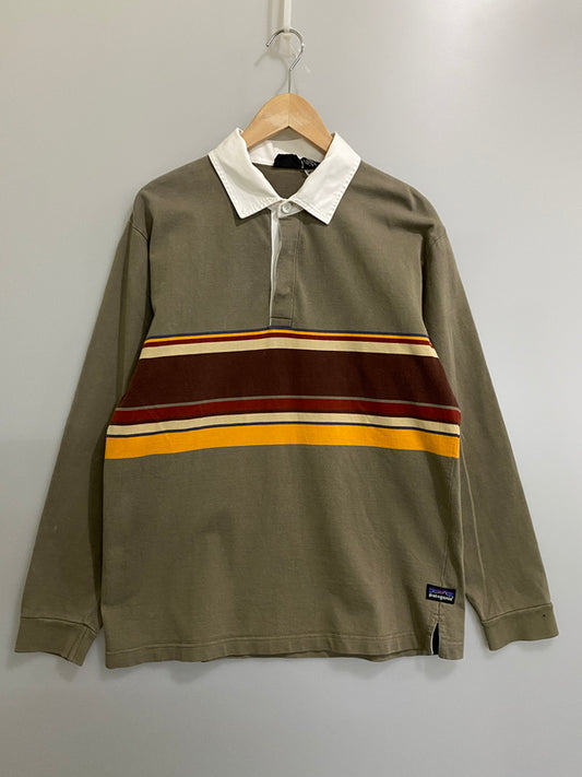 【中古品】【メンズ】 PATAGONIA パタゴニア ラガーシャツ メンズ 長袖 白襟 144-260702-hu-37-min サイズ：Ｓ カラー：カーキ系 万代Net店
