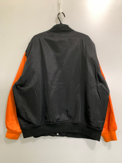 【中古品】【メンズ】 JORDAN BRAND ジョーダン ブランド M J BRK CLGTE VRSTY JKT ジャケット スタジアムジャンパー スタジャン 上着 アウター 148-260812-hu-22-min サイズ：XL カラー：ブラック/オレンジ 万代Net店