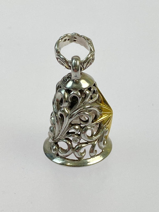 【中古品】【メンズ/レディース】 SAAD PENDANT TOP サード SV925 K24コーティング ベルモチーフ ペンダントトップ アクセサリー 192-260316-yn-26-min カラー：シルバー 万代Net店