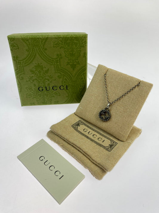【中古品】【メンズ/レディース】 GUCCI グッチ NECKLACE インターロッキングGネックレス アクセサリー 182-260316-yn-24-min カラー：シルバー 万代Net店