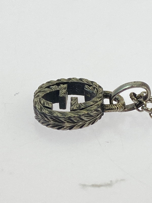 【中古品】【メンズ/レディース】 GUCCI グッチ NECKLACE インターロッキングGネックレス アクセサリー 182-260316-yn-24-min カラー：シルバー 万代Net店