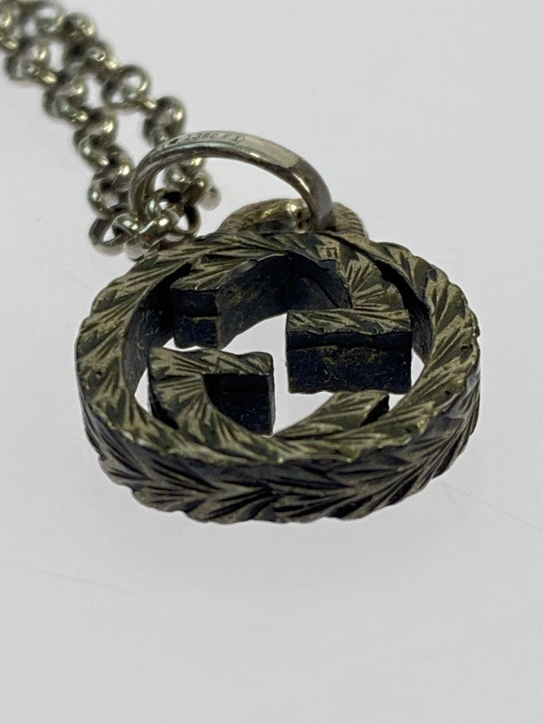 【中古品】【メンズ/レディース】 GUCCI グッチ NECKLACE インターロッキングGネックレス アクセサリー 182-260316-yn-24-min カラー：シルバー 万代Net店