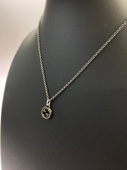 【中古品】【メンズ/レディース】 GUCCI グッチ NECKLACE インターロッキングGネックレス アクセサリー 182-260316-yn-24-min カラー：シルバー 万代Net店