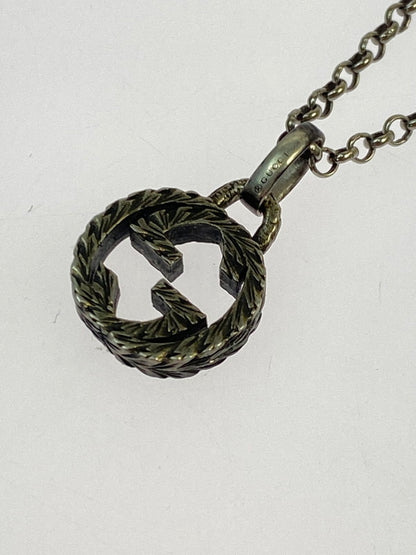 【中古品】【メンズ/レディース】 GUCCI グッチ NECKLACE インターロッキングGネックレス アクセサリー 182-260316-yn-24-min カラー：シルバー 万代Net店