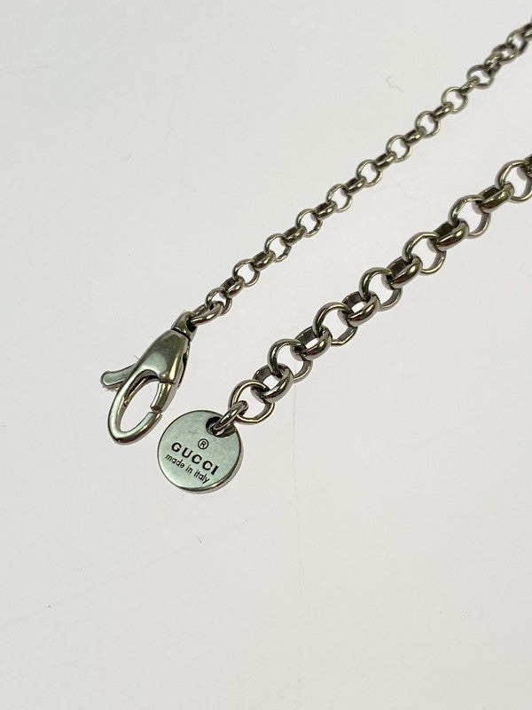 【中古品】【メンズ/レディース】 GUCCI グッチ NECKLACE インターロッキングGネックレス アクセサリー 182-260316-yn-24-min カラー：シルバー 万代Net店