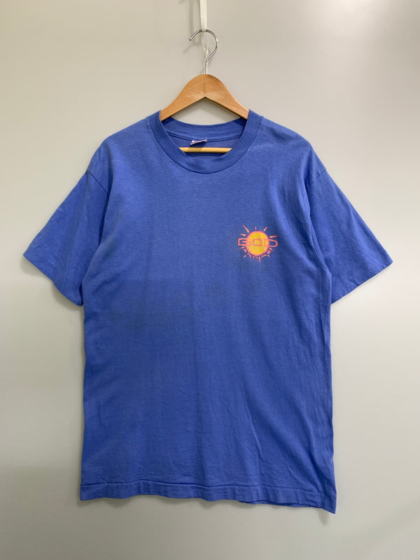 【中古品】【メンズ】 USED ユーズド 90S GOD AND ME PRINT TEE BLUE 90年代 プリント 半袖Tシャツ メンズ トップス ヴィンテージ 146-260723-em-45-min サイズ：M カラー：ブルー 万代Net店