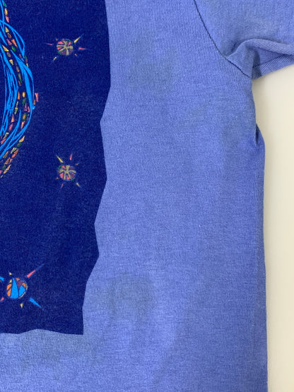 【中古品】【メンズ】 USED ユーズド 90S GOD AND ME PRINT TEE BLUE 90年代 プリント 半袖Tシャツ メンズ トップス ヴィンテージ 146-260723-em-45-min サイズ：M カラー：ブルー 万代Net店