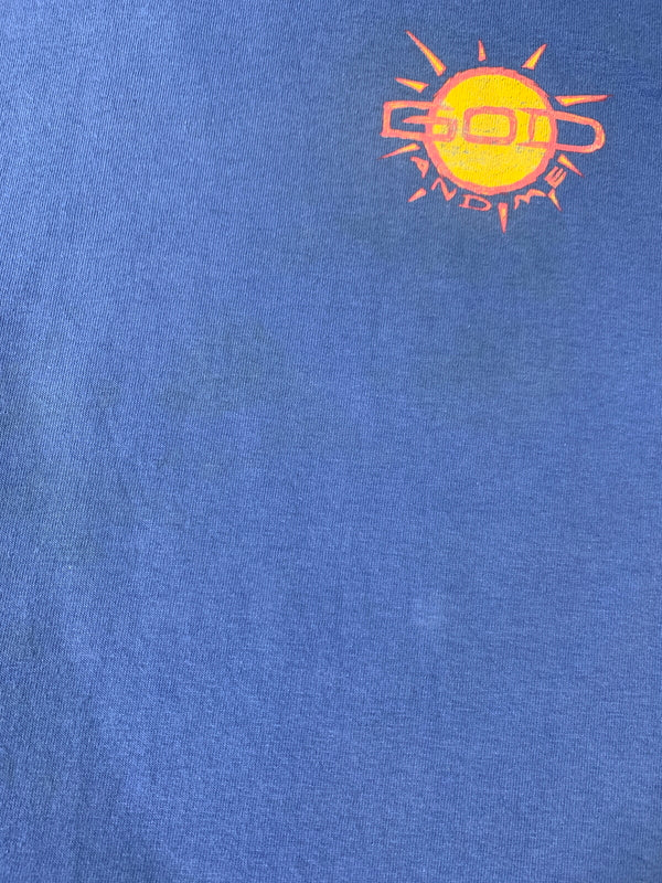 【中古品】【メンズ】 USED ユーズド 90S GOD AND ME PRINT TEE BLUE 90年代 プリント 半袖Tシャツ メンズ トップス ヴィンテージ 146-260723-em-45-min サイズ：M カラー：ブルー 万代Net店